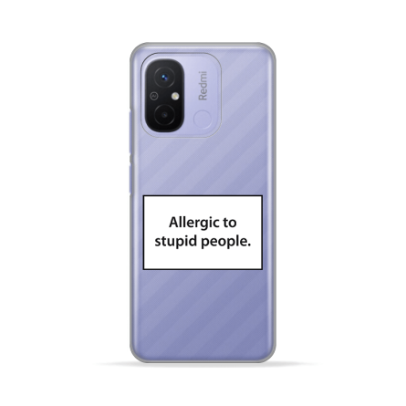 Silikonska Maskica za Redmi 12C / Redmi 11A / Poco C55 - Allergic to Stupid People 233504
