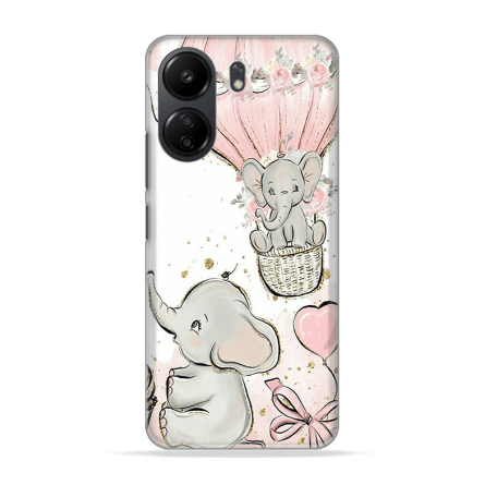 Silikonska Maskica za Xiaomi Redmi 13C - Slatki slonići 243480