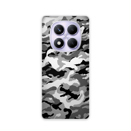Silikonska Maskica za Redmi Note 14 Pro (5G) / Poco X7 - Camouflage - siva 253346