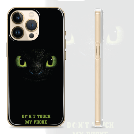 Silikonska maskica za mobitel - "Don't Touch My Phone - Toothless" - S1023 237550