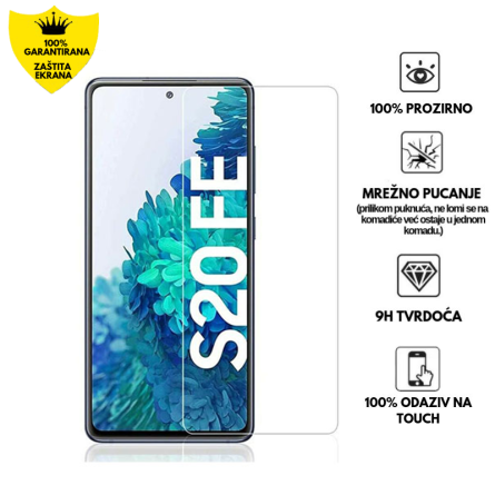 Zaštitno Staklo za ekran za Samsung Galaxy S20 FE (2D) - Prozirno 139730