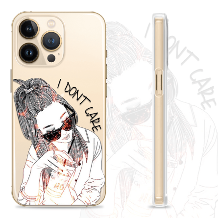 Silikonska maskica za mobitel - "I Don’t Care" - S247 237814