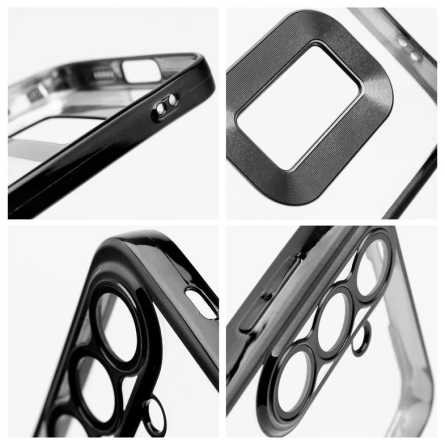 Kromirana prozirna maskica za Samsung Galaxy S25 - Crna 246285