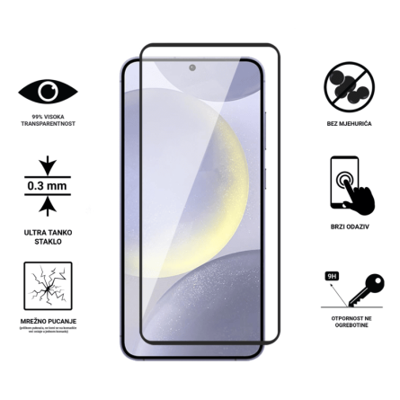 Zaštitno Staklo za ekran za Samsung Galaxy A54 (3D) - (Prozirno sa crnim rubovima) 248768