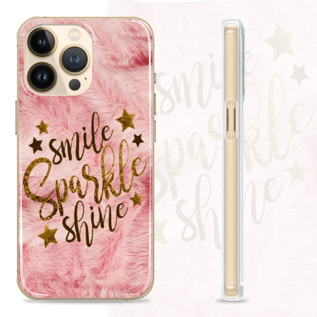 Silikonska Maskica za mobitel - "Smile, sparkle, shine" - S43 237856
