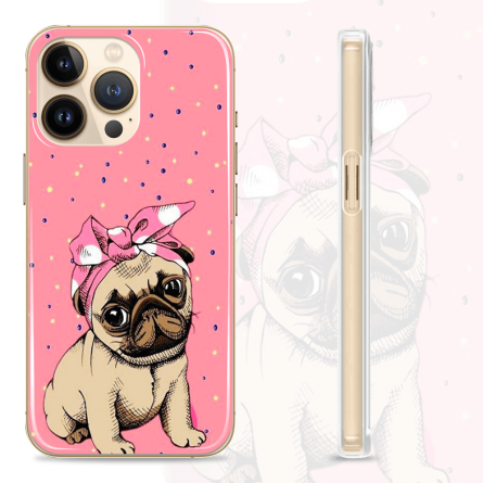 Silikonska Maskica za mobitel - Rozi Mops - S51 237576