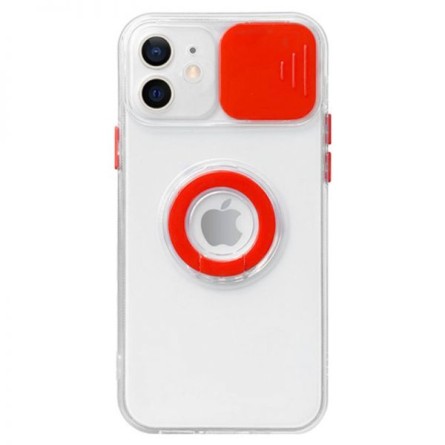 Prozirna Ring Silikonska Maskica s zaštitom za kameru za iPhone 12 Pro - Više boja 136930