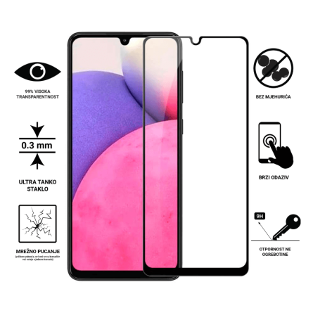 Zaštitno Staklo za ekran za Samsung Galaxy A33 (5G) (3D) - (Prozirno sa crnim rubovima) 241878
