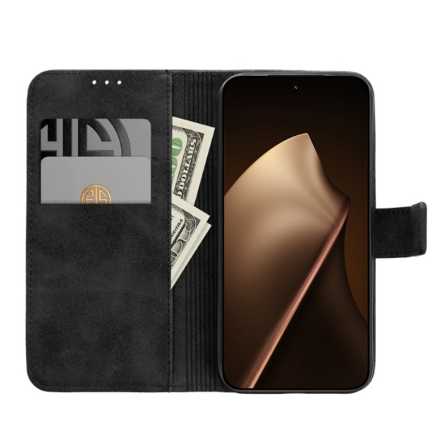 Tender Preklopna Maskica od umjetne kože za Xiaomi 15T - Crna 259817