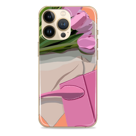 Silikonska Maskica za mobitel - "Torba i tulipani" - HR90 225692