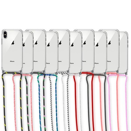 Silikonska Prozirna Anti-Shock Maskica s Vezicom za iPhone XR - Više boja 123344