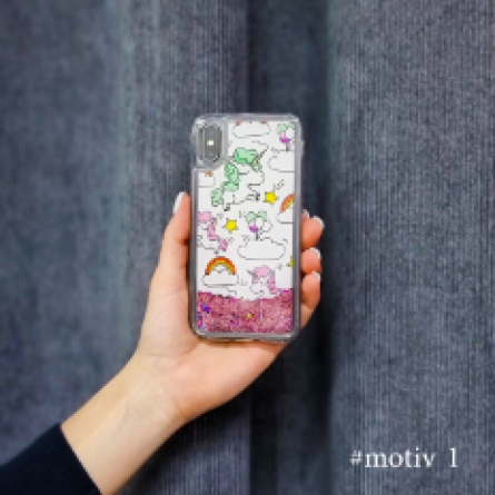 Liquid Sparkle Unicorn silikonska maskica za iPhone X / XS - Više boja 160902