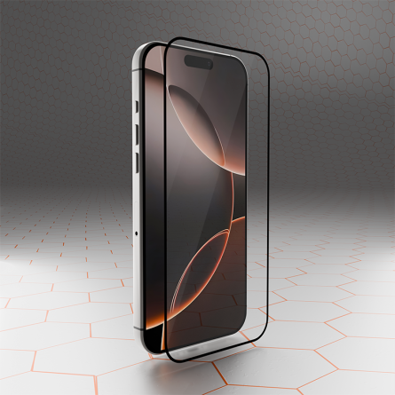 Zaštitno Staklo za ekran za iPhone 16 Plus (3D) - (Prozirno sa crnim rubovima) 250744