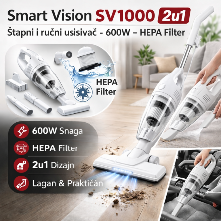 2u1 Smart Vision - štapni & ručni usisavač za čišćenje površina 262710