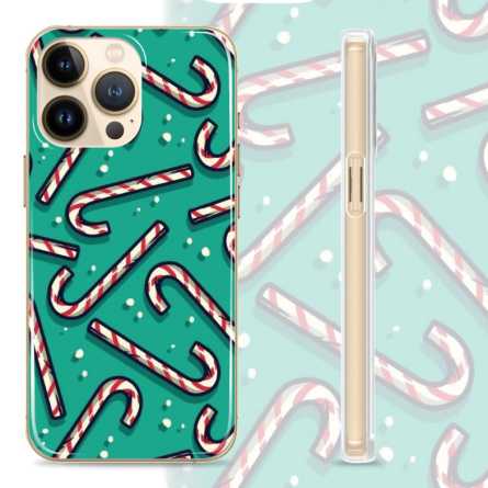 Silikonska Maskica za mobitel - "Candy Cane Green Pattern" - winter13 222129