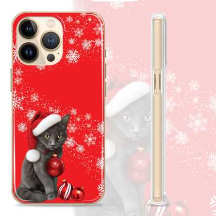 Silikonska Maskica za mobitel - "Christmas cat" - winter2 222097