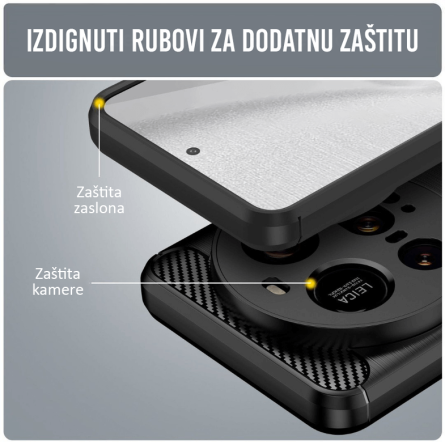 Silikonska Carbon Maskica za Xiaomi 15 Ultra 262569