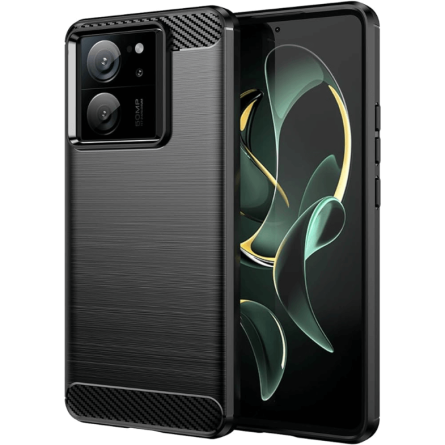 Silikonska Carbon Maskica za Xiaomi 13T / 13T Pro - Crna 231375