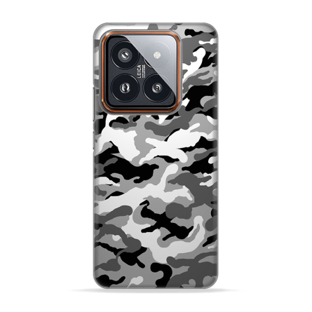 Silikonska Maskica za Xiaomi 14 Pro - Camouflage - siva 241196