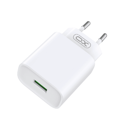 XO zidni punjač QC 3.0 18W USB bijeli + Type C kabel 242400
