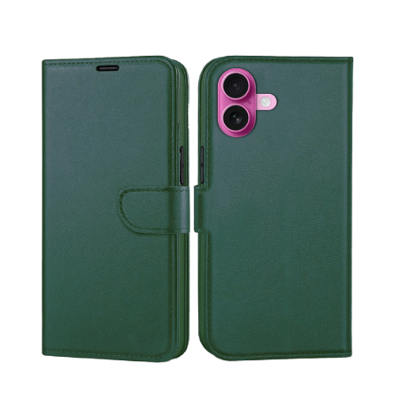 Preklopna maskica za iPhone 16 Plus - Tamno zelena 239755