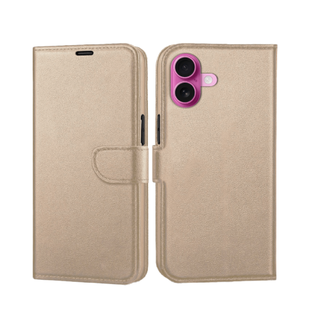 Preklopna maskica za iPhone 16 Plus - Zlatna 239759