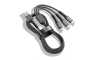 3u1 kabel - USB na microUSB + Type C + Lightning - 2.4A - 150cm 197286
