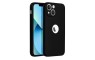 Silikonska maskica s rupom za logo za iPhone 11 - crna 222379