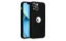Crna silikonska maskica s rupom za logo za iPhone 13 Pro 221310