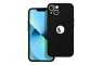 Silikonska maskica s rupom za logo za iPhone 12 Pro - Crna 222847