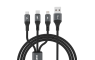 Dudao 3u1 USB kabel - Type C + Micro USB + Lightning, 120cm, 60W 243384