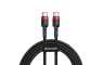 Baseus Cafule pleteni Type C na Type C Data kabel 2M - Crno-Crveni 129716