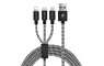 Dux Ducis 3u1 USB kabel - microUSB + USB C + Lightning 120cm 197054