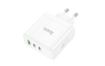 HOCO zidni strujni adapter PD QC GaN - 1x USB - 2x Type C utor (65W) - bijeli 247197