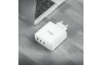 HOCO zidni strujni adapter PD QC GaN - 1x USB - 2x Type C utor (65W) - bijeli 247199