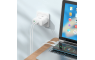 HOCO zidni strujni adapter PD QC GaN - 1x USB - 2x Type C utor (65W) - bijeli 247200
