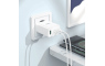 HOCO zidni strujni adapter PD QC GaN - 1x USB - 2x Type C utor (65W) - bijeli 247202