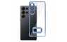 Kromirana prozirna maskica za Samsung Galaxy S25 Ultra - Plava 265711