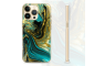 Silikonska Maskica za mobitel - Zlatno zeleni proliveni marble - MBL30 239041