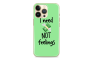 Silikonska maskica za mobitel - "I need money, not feelings" - Q-10 239543