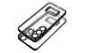 Kromirana prozirna maskica za Samsung Galaxy S25 - Crna 246286