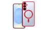 MagSafe Prozirna Silikonska maskica sa crvenim rubovima za Samsung Galaxy S25 Plus 258353
