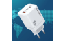 Wozinsky zidni punjač PD - 2x Type C + 1x USB - 65W 251339