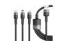 XO 3u1 USB kabel - Type-C + Lightning + MicroUSB - 120cm - 66W 228019